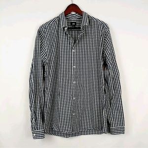 H&m BLACK & WHITE GINGHAM SZ L